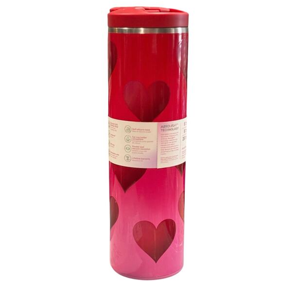 Stanley Valentines 16oz AeroLight Transit Bottle Flip Top Mug Rouge Red Hearts - Picture 4 of 7